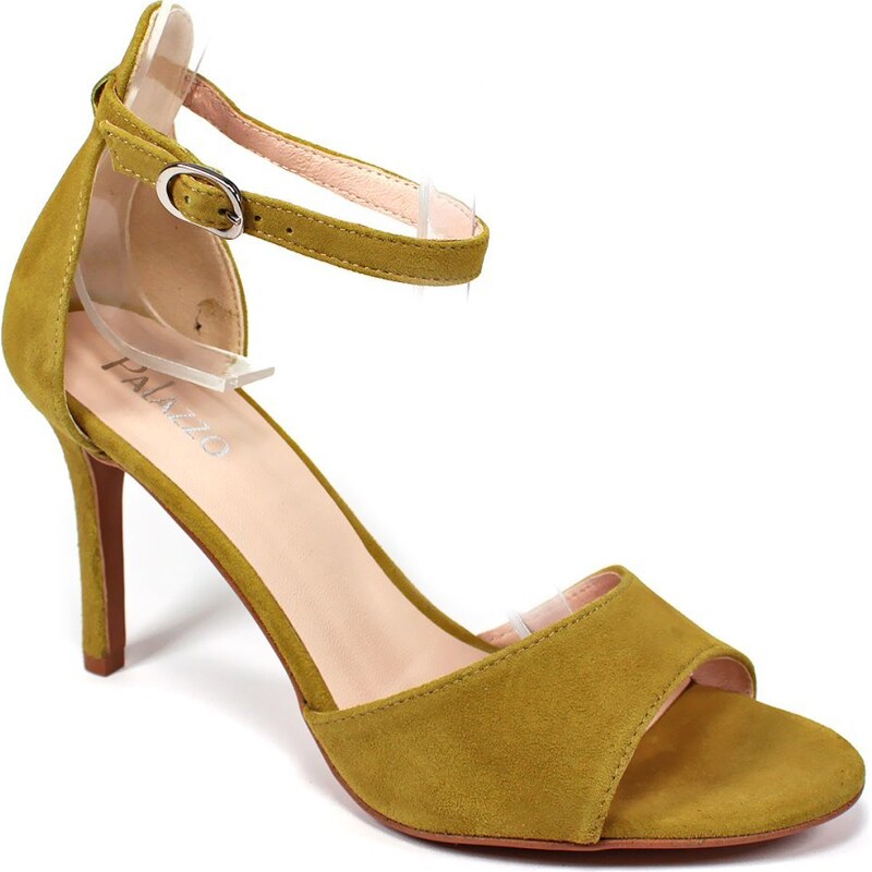 GLS Zelené sandále zo semišovej kože 43756291