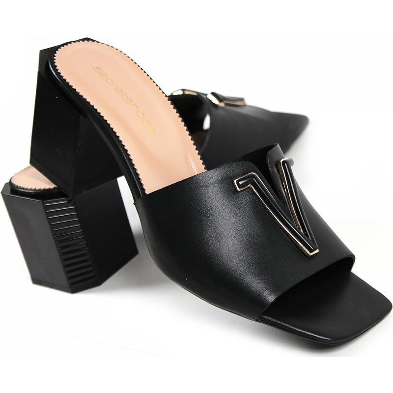 Secretshoes Elegantné kožené šľapky 43756293