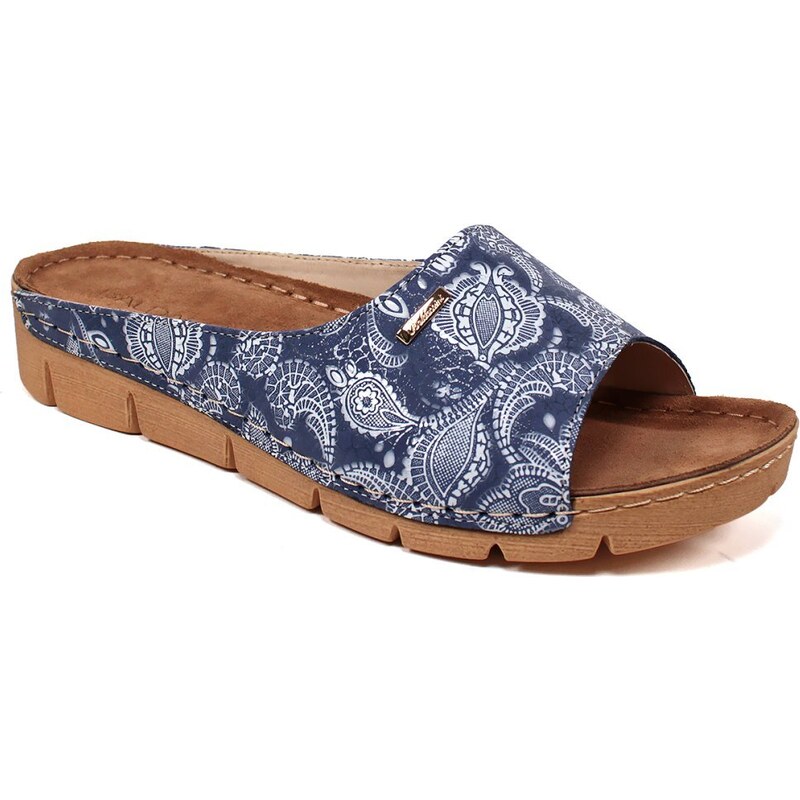 GLS Pohodlné kožené šľapky 43756364