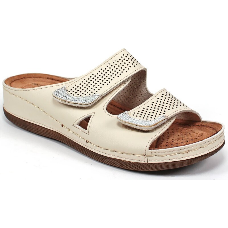 Secretshoes COMFORT Komfortné kožené šľapky 43756387