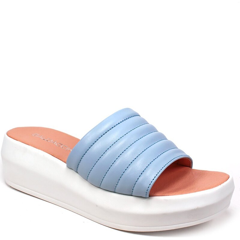 GLS Kožené šľapky na hrubej podrážke 43756401