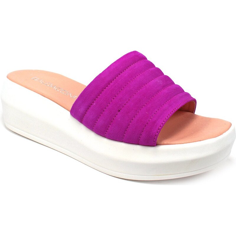 GLS Kožené šľapky na hrubej podrážke 43756404