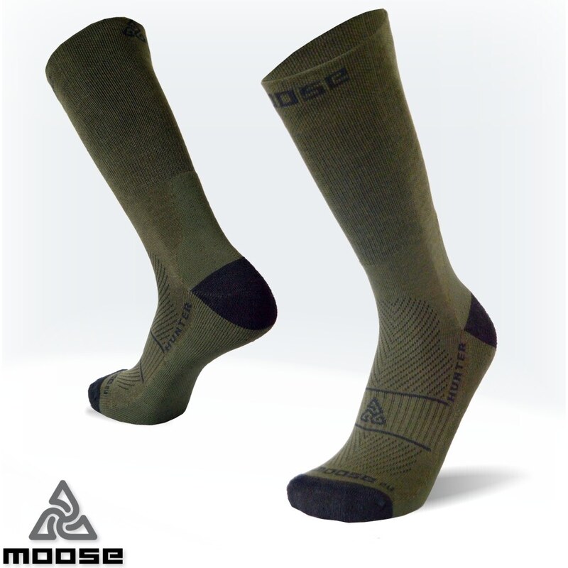 HUNTER outdoorové ponožky Moose Zelená S 1 pár 43756985