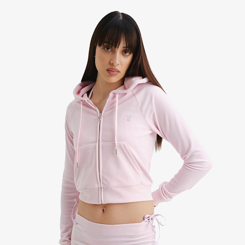Juicy Couture CLASSIC VELOUR HOODIE WITH JUICY LOGO S 56701441