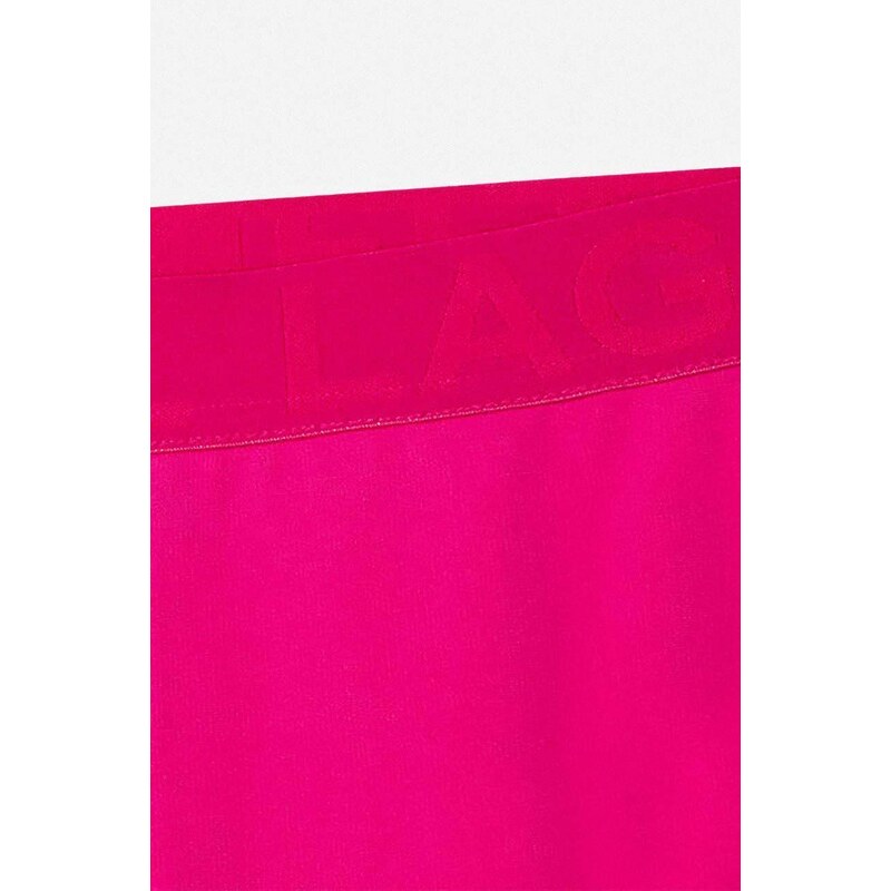 Detské legíny Karl Lagerfeld ružová farba, s potlačou
