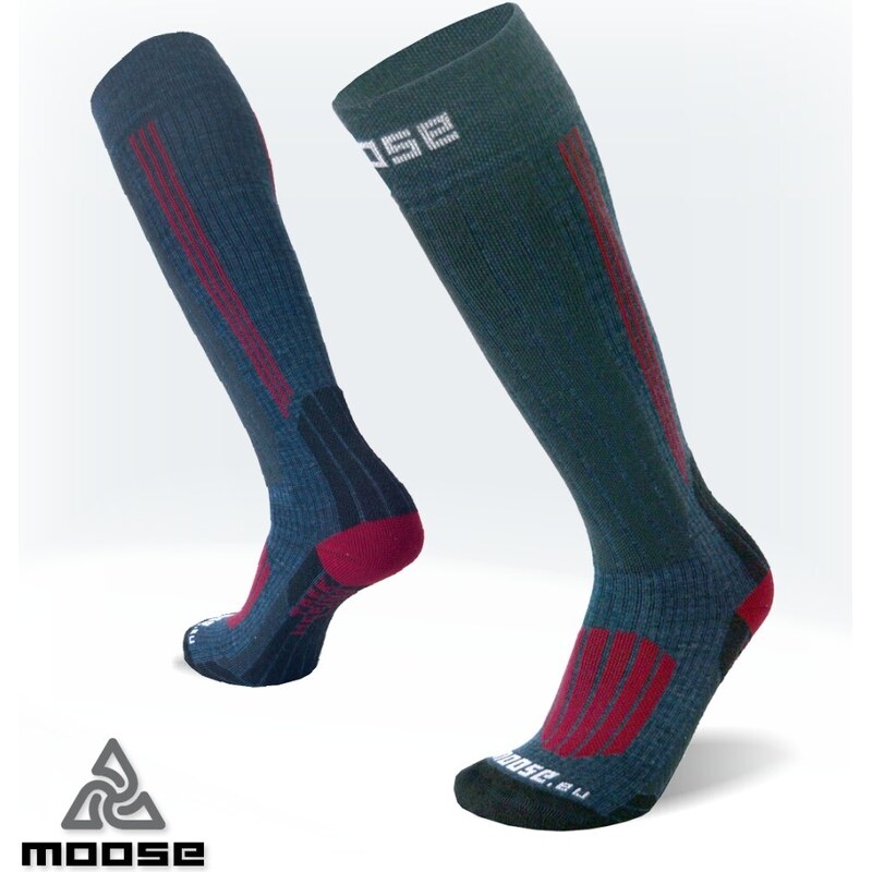 TREK LONG turistické merino podkolienky Moose Modrá XS 1 pár 43783307