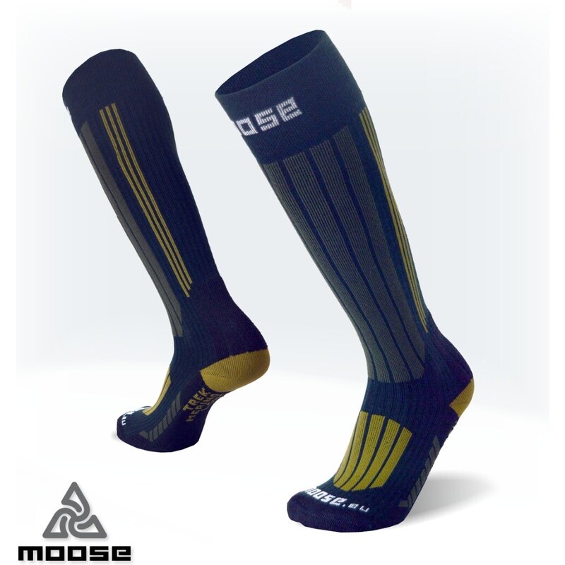 TREK LONG turistické merino podkolienky Moose Zelená S 1 pár 47518082