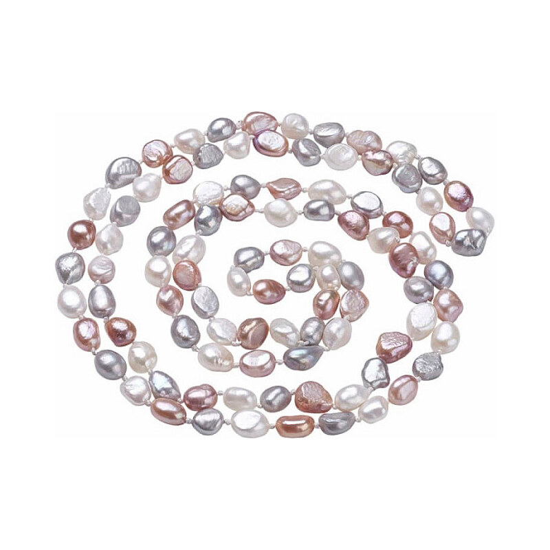 Nefertitis Exkluzívny dámsky perlový náhrdelník z farebných perál 120 cm - délka cca 120 cm
