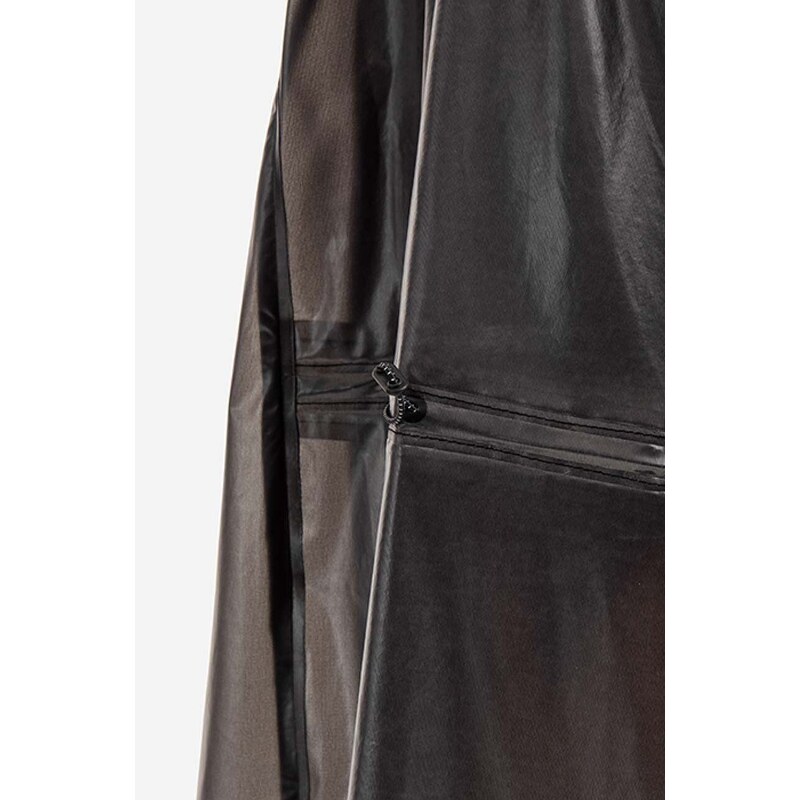Nepremokavá bunda Rains Long Ultralight 18770 BLACK čierna farba, prechodná