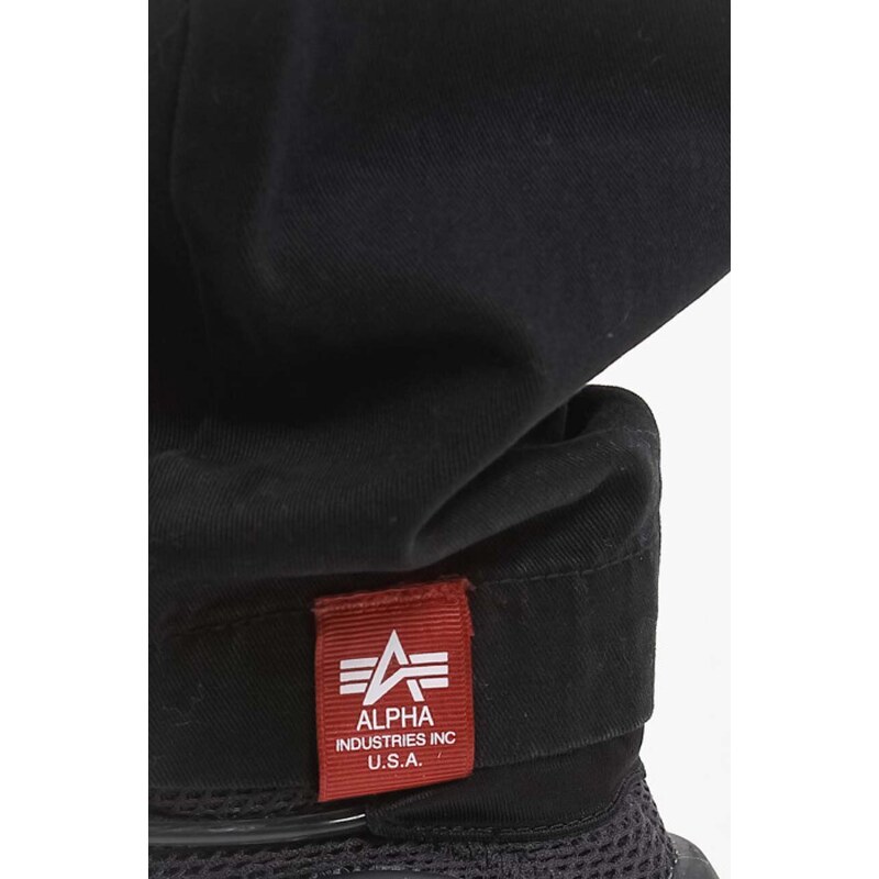 Bavlnené nohavice Alpha Industries Agent Pant Agent Pant 158205.03, čierna farba, strih cargo