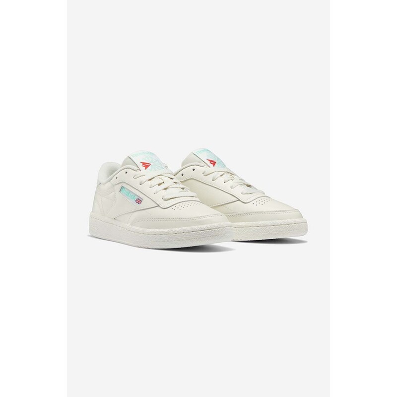 Kožené tenisky Reebok Classic Club C 85 HQ0947-cream, béžová farba