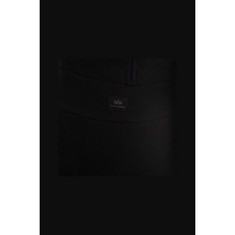 Bavlnené legíny Alpha Industries 136050.03-black, čierna farba, jednofarebné