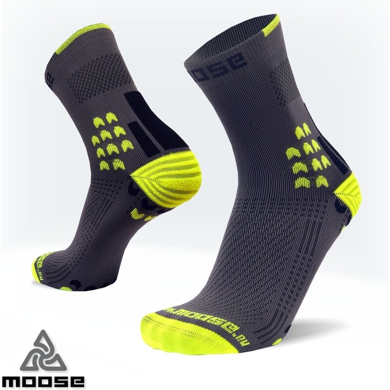 TRAIL NEW kompresné bežecké ponožky Moose Žltá XS 1 pár 47518100