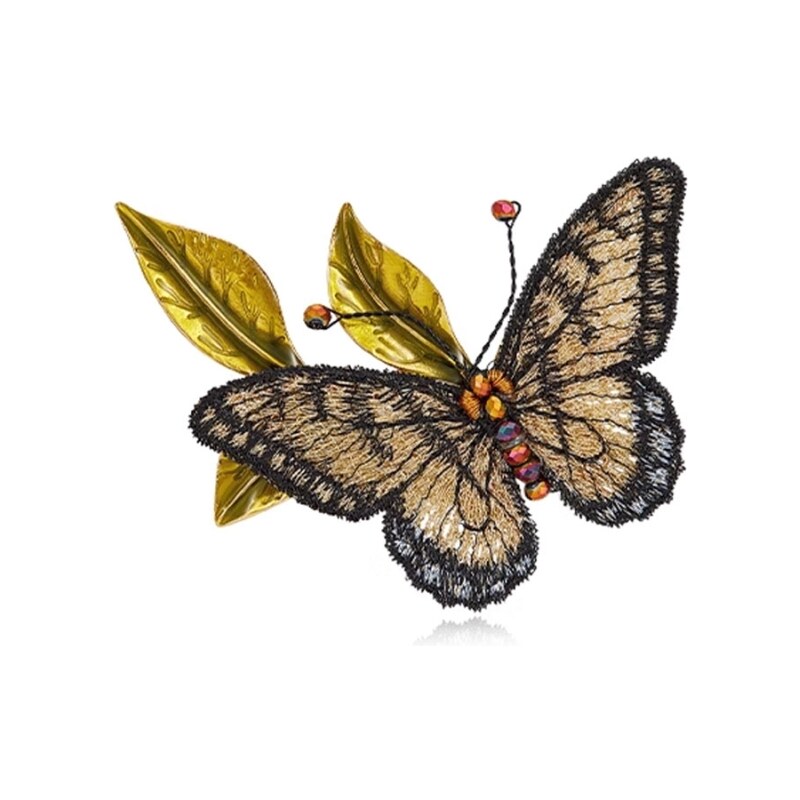 Éternelle Exkluzivní vyšívaná brož Paula - motýl