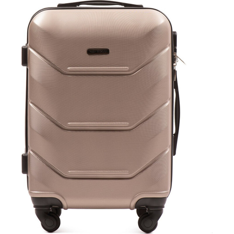 Champagne škrupinový kufor PEACOCKS veľ. S 147, Cabin suitcase Wings S 58241927