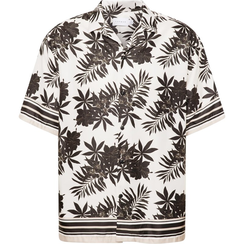 TOPMAN Košeľa čierna / biela 66678752