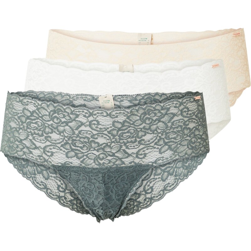 Dorina Nohavičky béžová / tmavozelená / biela 45984229