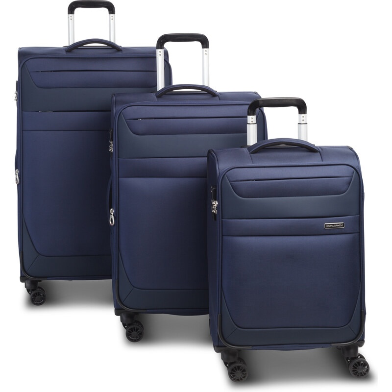 Worldpack Dublin 4w Sada 3 kufrov - tmavomodrá 64414603