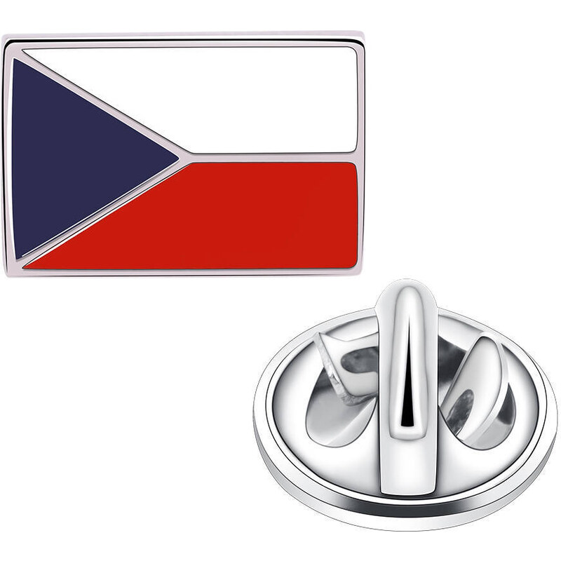 Olivie Strieborná brošňa VLAJKA ČR 7492 43967238