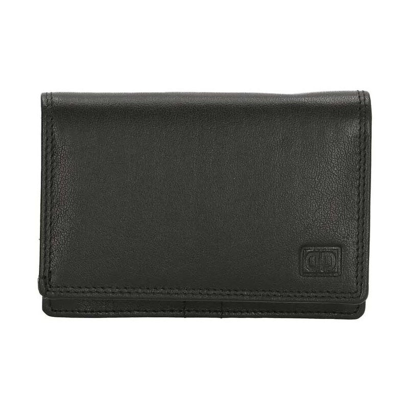 Double-D Čierna praktická kožená peňaženka Collect 41481981