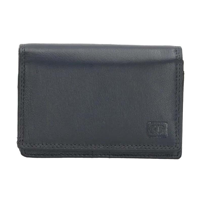 Double-D Modrá praktická kožená peňaženka "Collect"