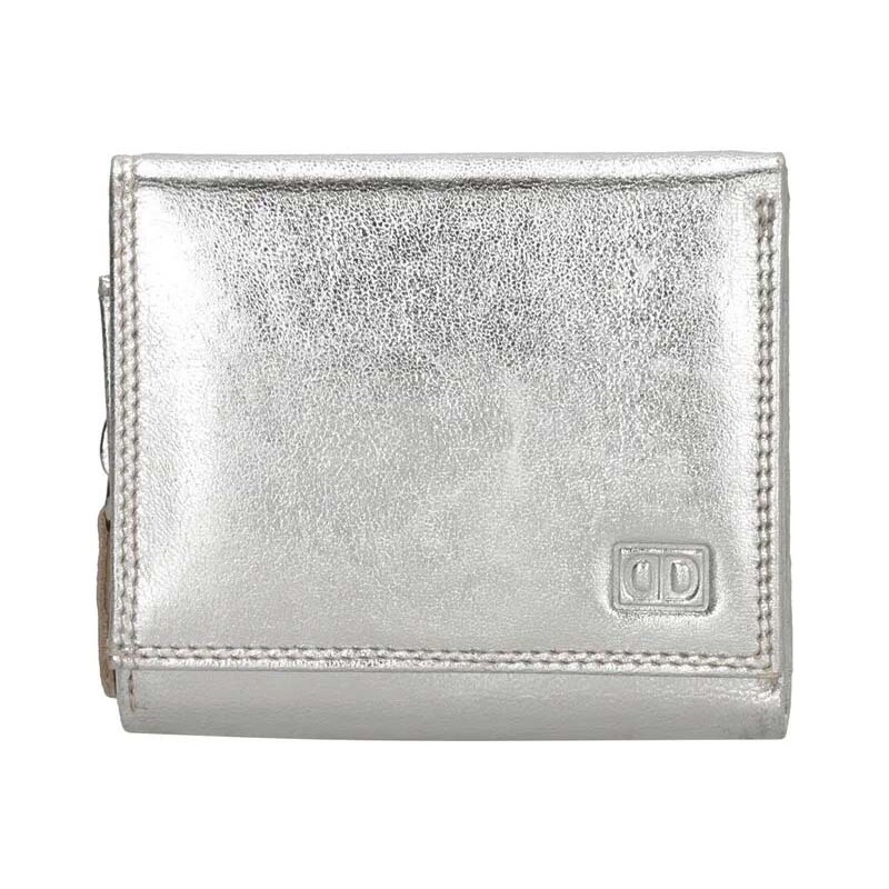 Double-D Strieborná malá kožená peňaženka Clarrisa 41481990