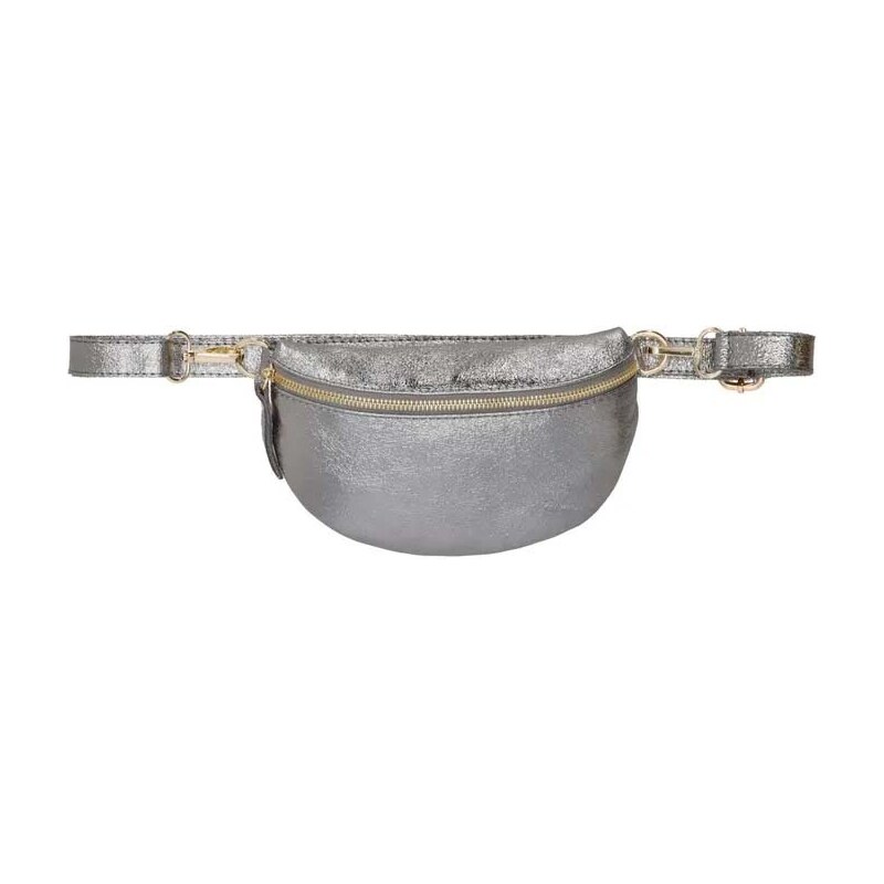 Charm London Strieborná štýlová kožená ľadvinka „Dominica“ 41172910