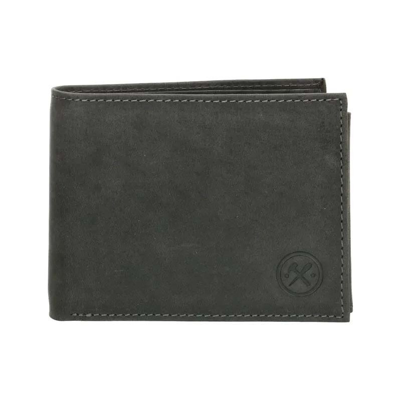 Hide & Stitches Čierna kožená peňaženka pre pánov Hammer 41482022