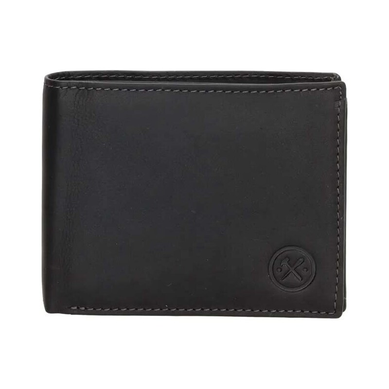 Hide & Stitches Čierna pánska kožená peňaženka Omaha 41482024