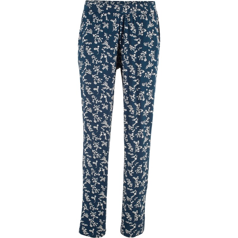 bonprix Džersejové nohavice z viskózového mixu, farba modrá 54054698