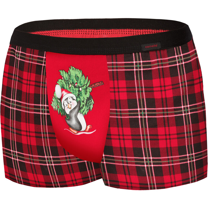 Pánske boxerky Penguin 007/66 Červeno-čierna - Cornette 43871617