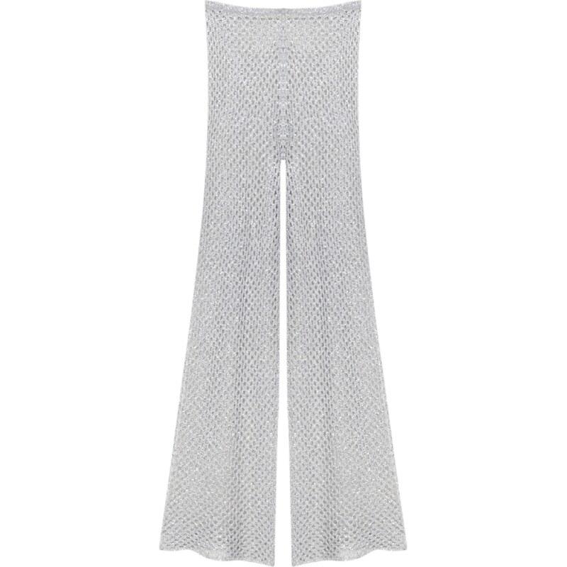 Pull&Bear Nohavice svetlosivá / strieborná 43862784