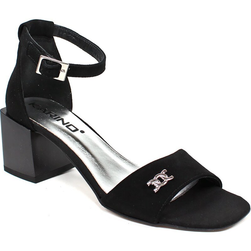 GLS Semišové sandále na hrubom podpätku 43885910