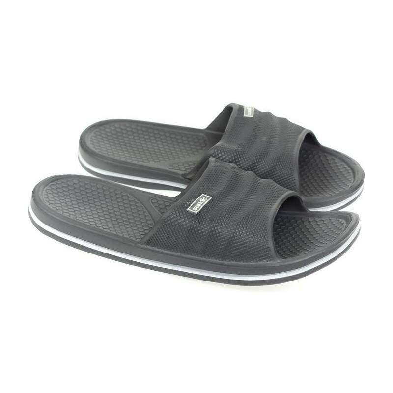 JOHN-C Pánske sivé gumené šľapky LARS 41-46 43886772