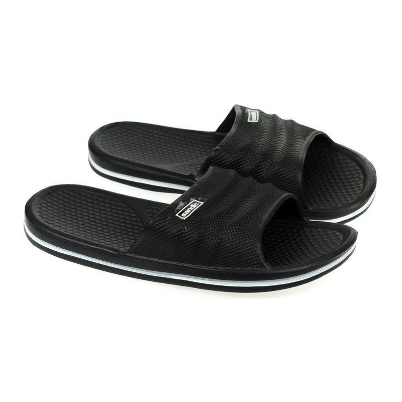 JOHN-C Pánske čierne gumené šľapky LARS 41-46 43886773