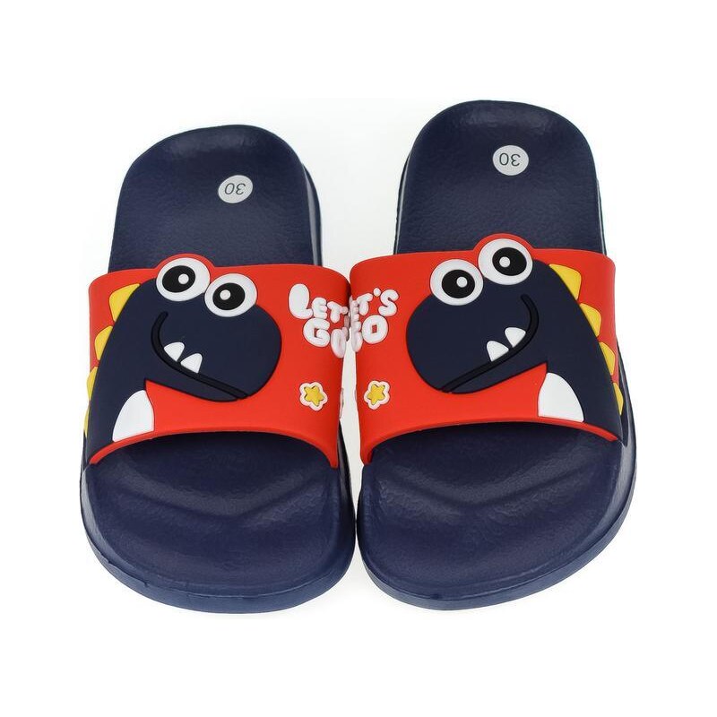 JOHN-C Detské gumené červeno-modré šľapky LETS GO 30-35 43886793