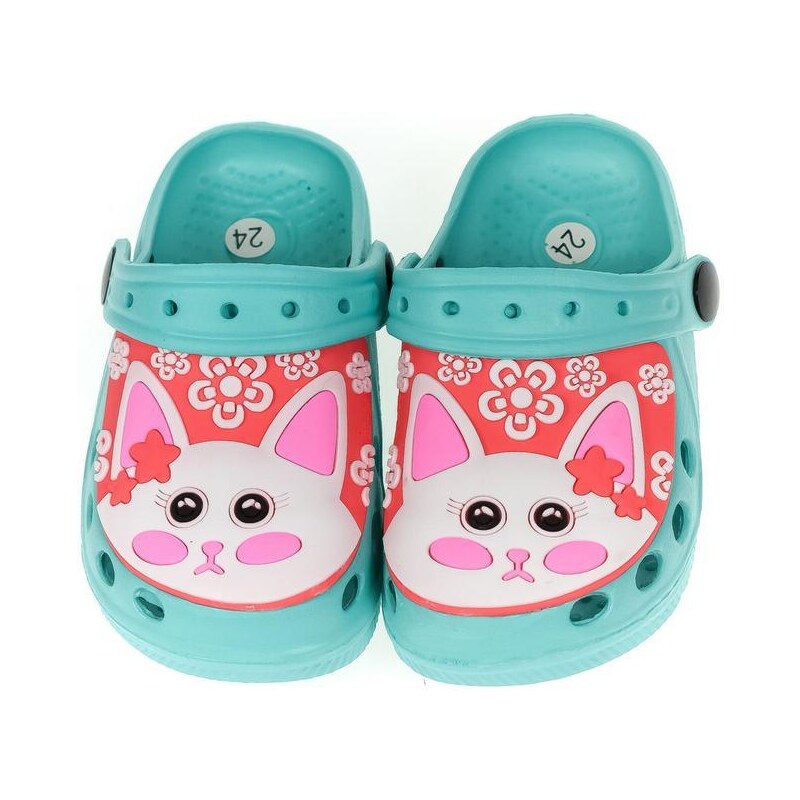 JOHN-C Detské gumené modré šľapky MOUCAT 24-29 43886805