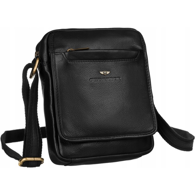 Peterson Čierna pánska messenger taška [DH] PTN 1117-NDM BLACK 43910485