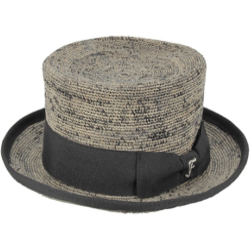 Fléchet - Since 1859 Slamený sivý klobúk - Raffia Top Hat