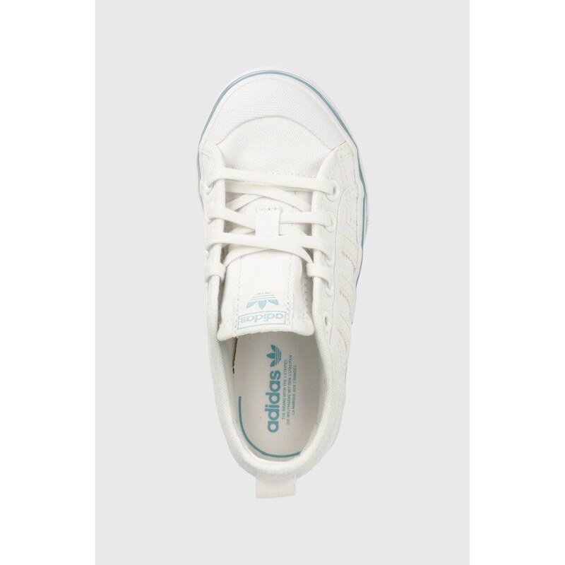 Detské tenisky adidas Originals NIZZA PLATFORM C biela farba