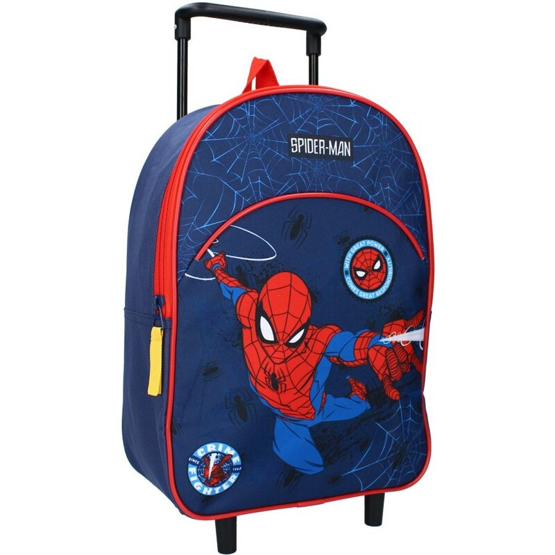 Vadobag Detský / chlapčenský cestovný kufor na kolieskach Spiderman - 8L