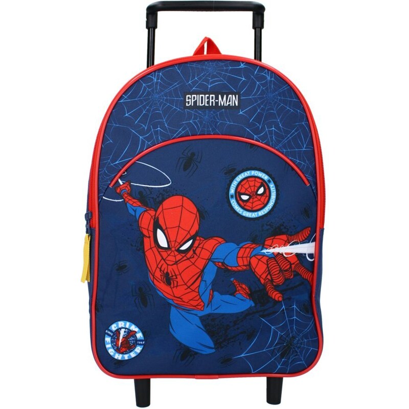 Vadobag Detský / chlapčenský cestovný kufor na kolieskach Spiderman - 8L