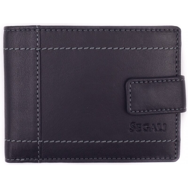 SEGALI Pánska kožená peňaženka 7515L black 67189841