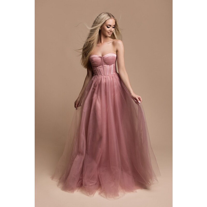 miadresses.sk Staroružové tylové šaty s korzetom 43941259