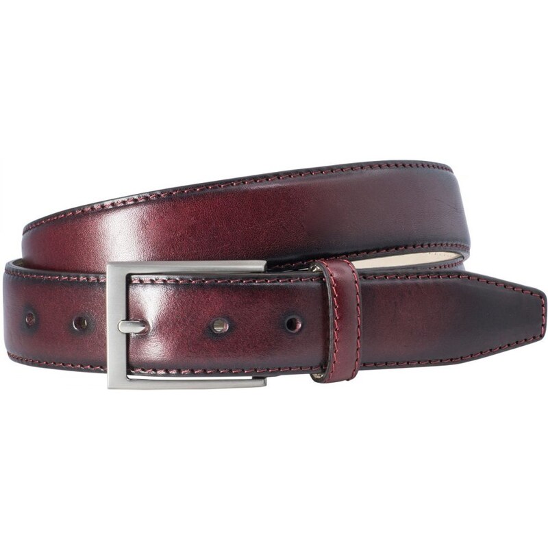 Lindenmann Pánsky kožený opasok Lindenmann 21520623 bordo 43951943