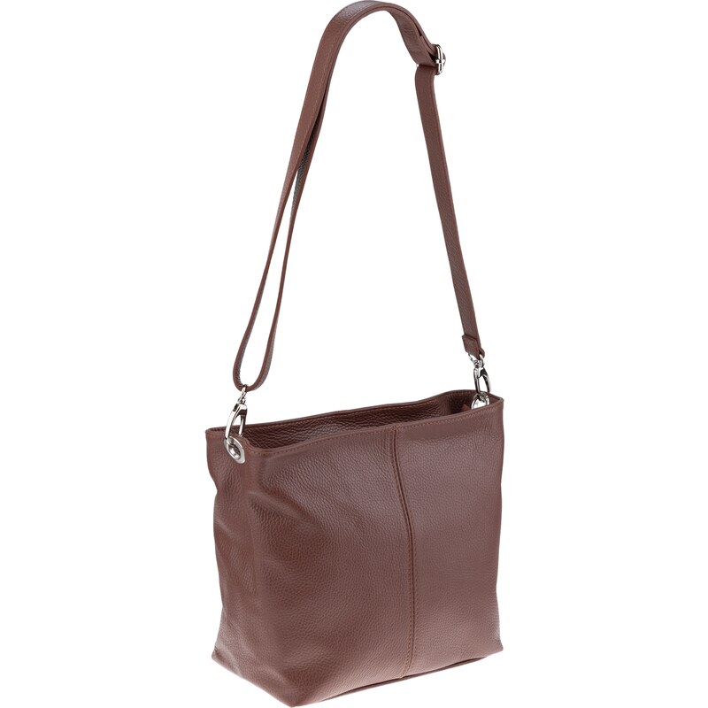 Hnedá kožená talianska crossbody kabelka Prisca Marrone NovaKabelka.sk 42104922