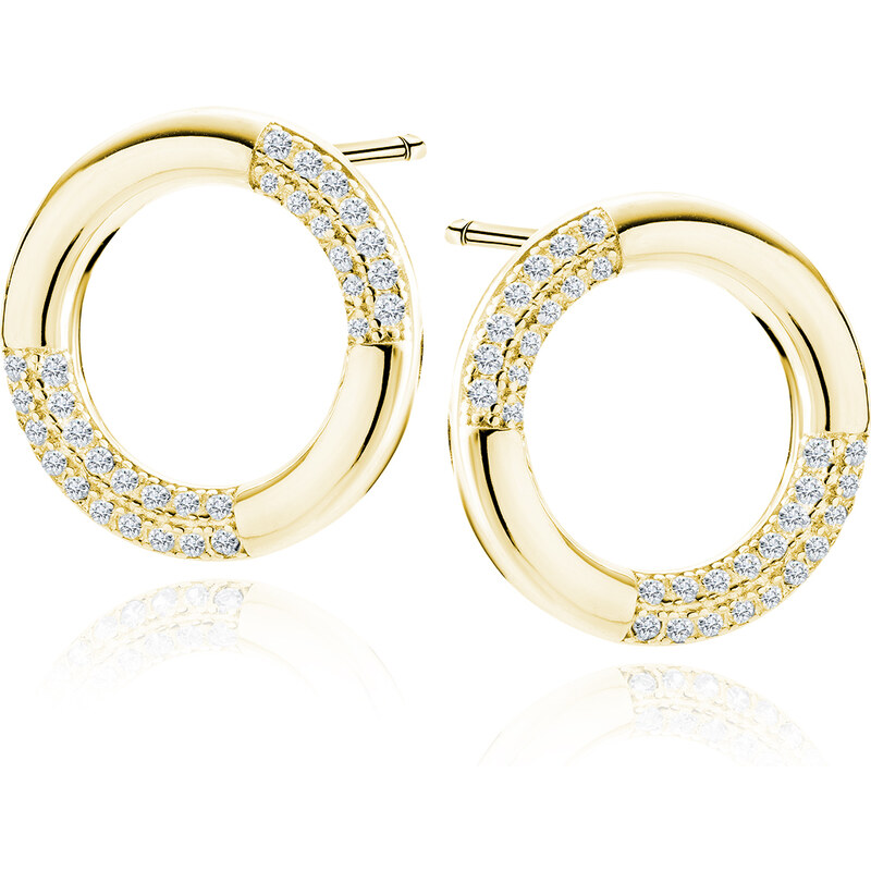 Olivie Strieborné náušnice KRUH GOLD 7514 43967255