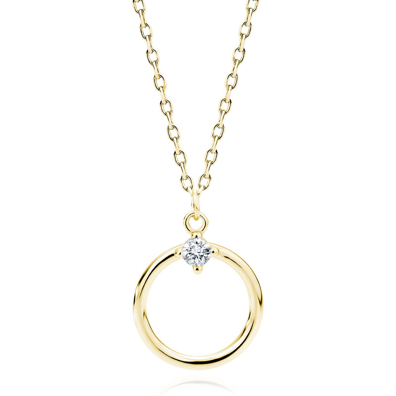 Olivie Strieborný náhrdelník KRUH 7517 43967258