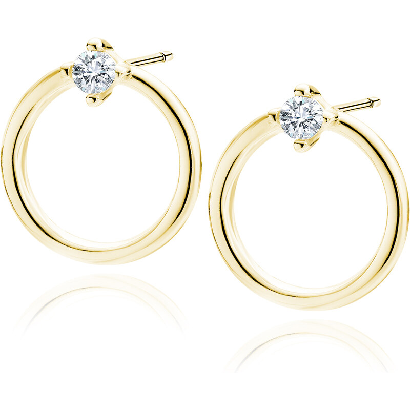 Olivie Strieborné náušnice KRUH GOLD 7527 43967268