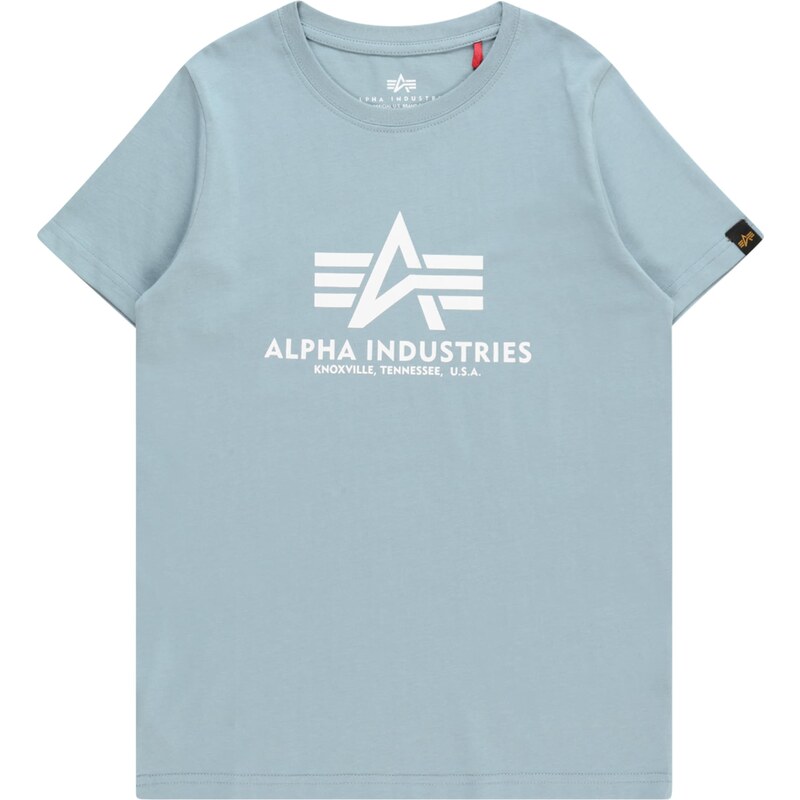 ALPHA INDUSTRIES Tričko modrosivá / biela 56269242